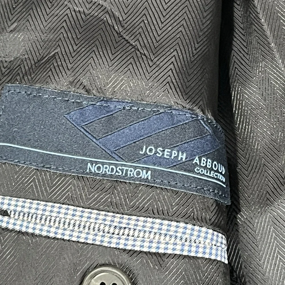Joseph Abboud Blazer Mens 42L Gray‎ Striped Loro Piana Wool Blazer